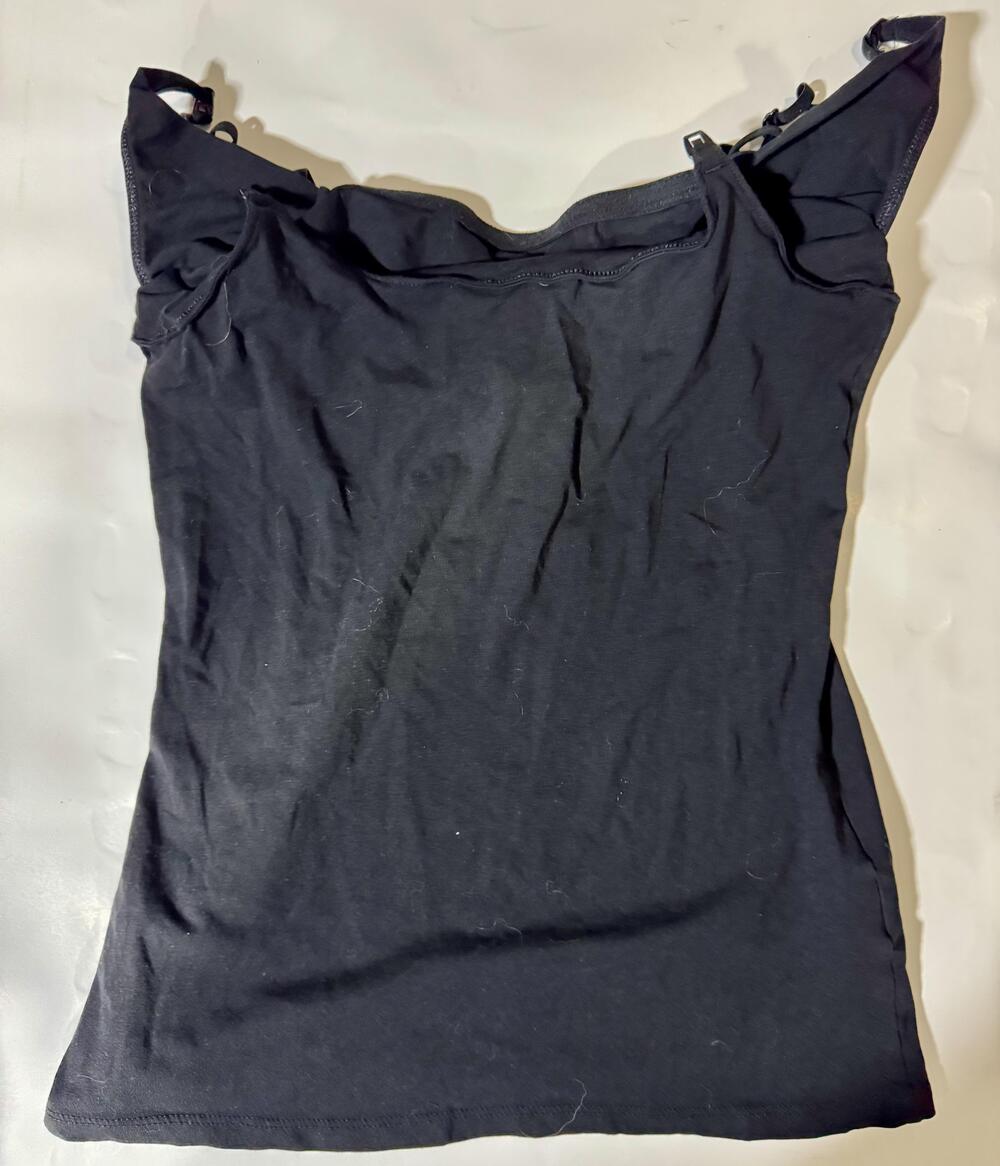 H&M Mama Maternity Shirt Womens Medium Black Nursing Tank Top Camisole